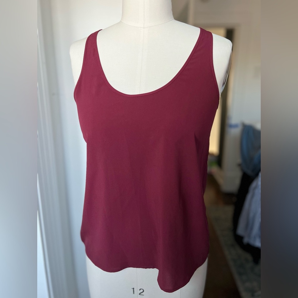 Flowy tank burgundy